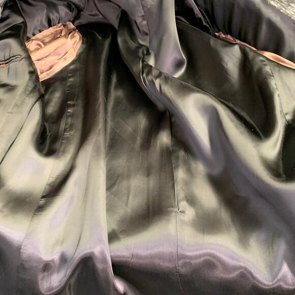 PAUL SMITH Size M Grey White Textured Wool Blend Peak Lapel Coat - Picture 7 of 9